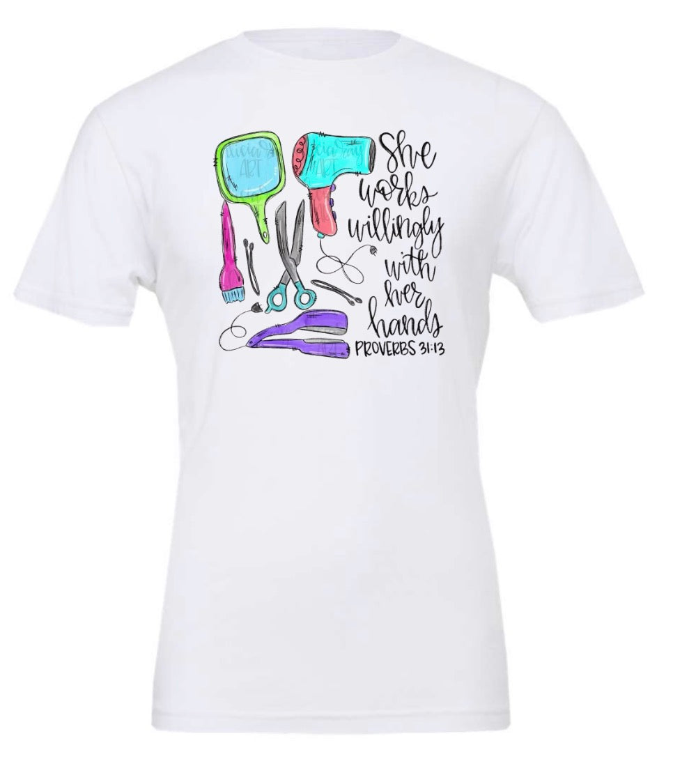 She Works Willingly with Her Hands Short Sleeve/Bella/3001