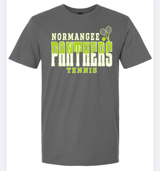 Distressed Normangee Panthers Tennis Softstyle Short Sleeve/Gildan/64000