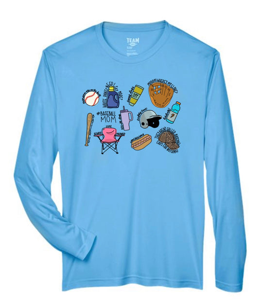 Baseball Collage Long Sleeve/Team 365/TT11L