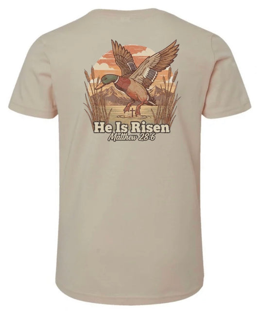 YOUTH He is Risen Matthew 28:6 Short Sleeve/Bella/3001Y