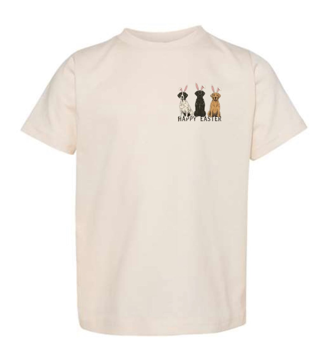 TODDLER Happy Easter Dogs Short Sleeve/Rabbit Skins/3321