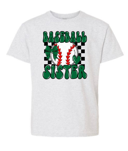 YOUTH Checkered Baseball Sister Short Sleeve/Gildan/8000B