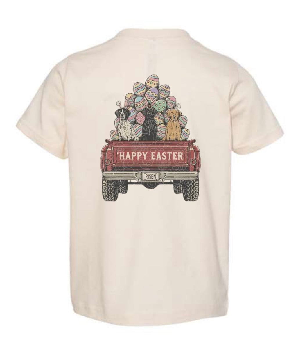 TODDLER Happy Easter Dogs Short Sleeve/Rabbit Skins/3321