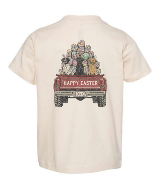 TODDLER Happy Easter Dogs Short Sleeve/Rabbit Skins/3321