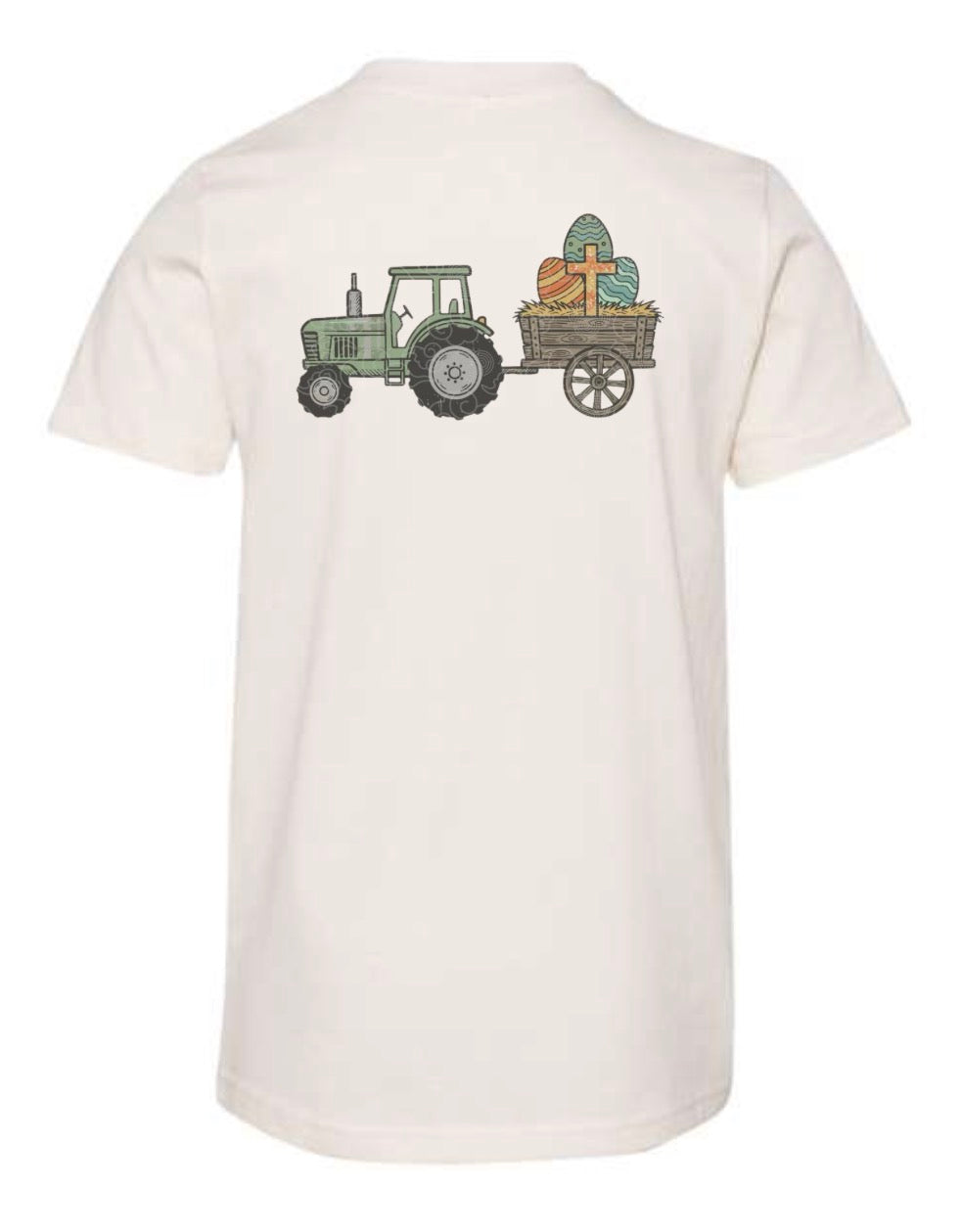 INFANT Happy Easter tractor with Cross Short Sleeve/Rabbit Skins/3322
