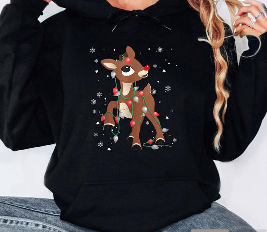 Rudolph in Lights Short Sleeve/Comfort Color/1717