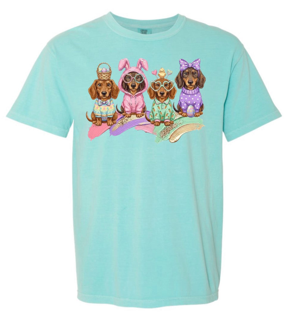 Daschund Easter Short Sleeve/Comfort Color/1717