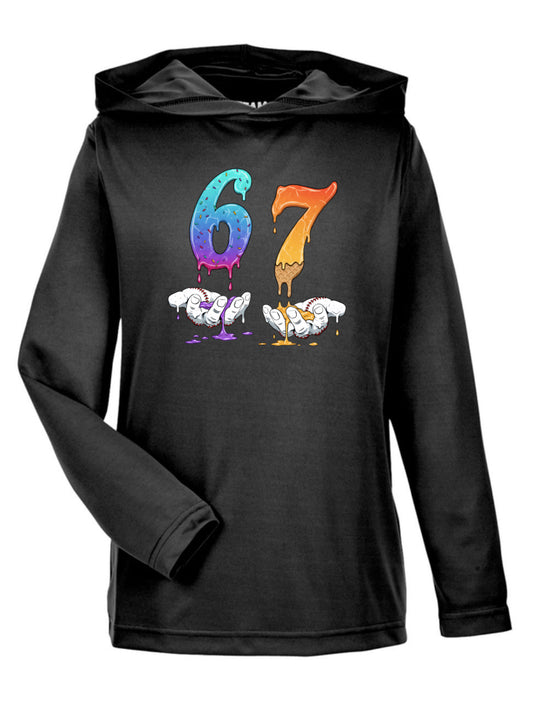 YOUTH 67 Baseball Drip Hooded Long Sleeve/Team 365/TT41Y