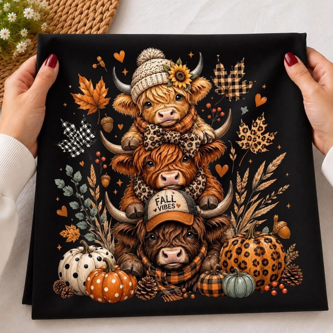 Fall Cow Stack Short Sleeve/Bella/3001