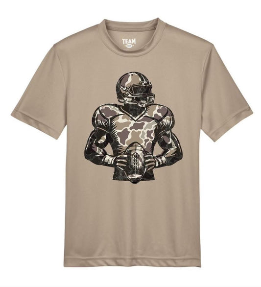 YOUTH Camo Football Player Short Sleeve/Team 365/TT11Y