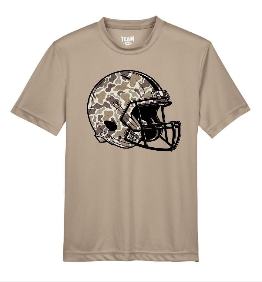 YOUTH Camo Football Helmet Short Sleeve/Team 365/TT11Y