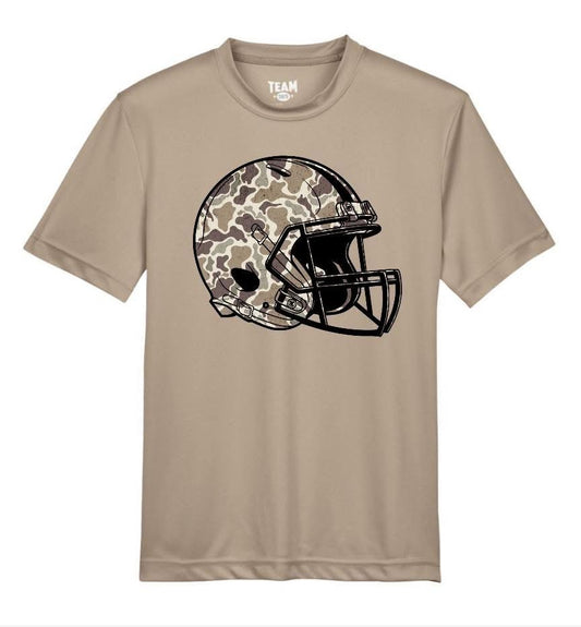 YOUTH Camo Football Helmet Short Sleeve/Team 365/TT11Y