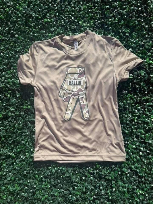 YOUTH Camo Ballin Glove Short Sleeve/Team 365/TT11Y