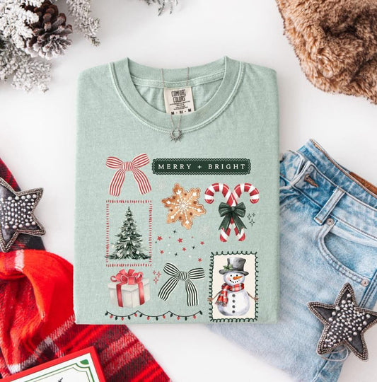 Merry + Bright Short Sleeve/Comfort Color/1717