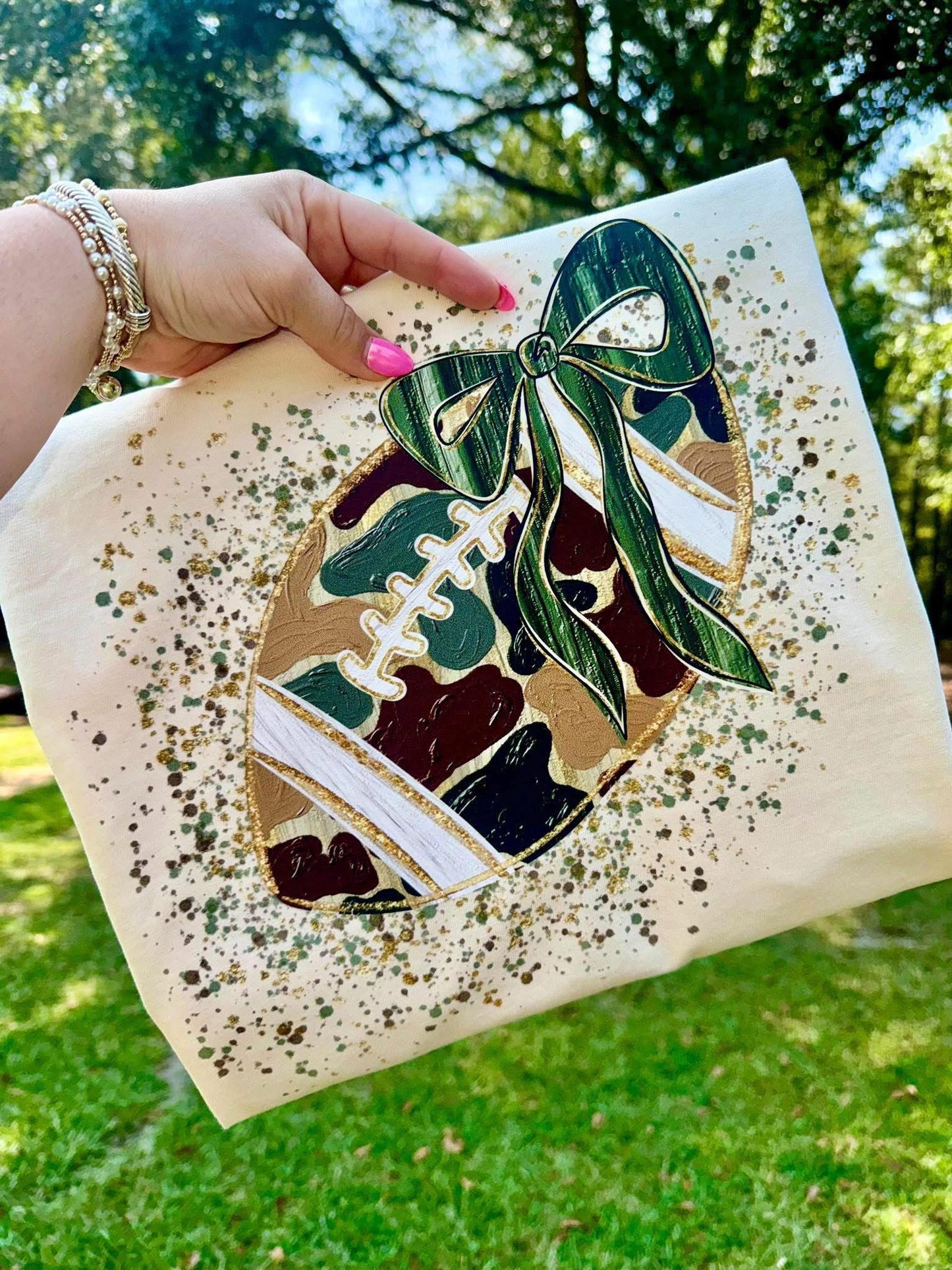 YOUTH Coquette Camo Football Short Sleeve/Bella/3001Y