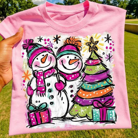 Vibrant Snowmen Short Sleeve/Bella/3001