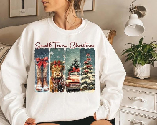 Small Town Christmas Red Sweatshirt/Bella/3945