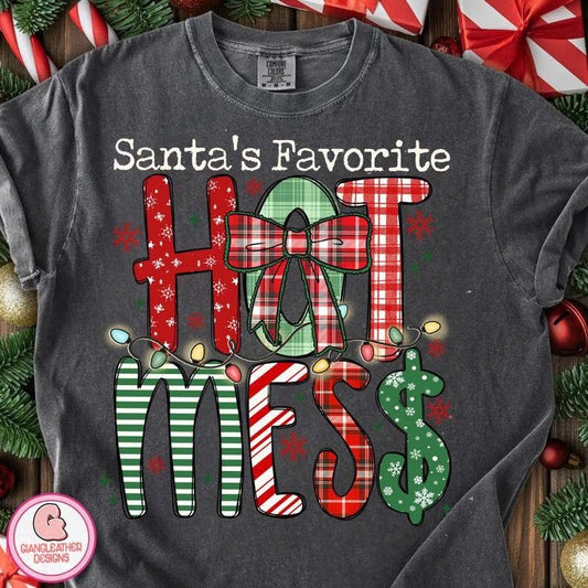 Santa's Hot Mess Short Sleeve/Comfort Color/1717