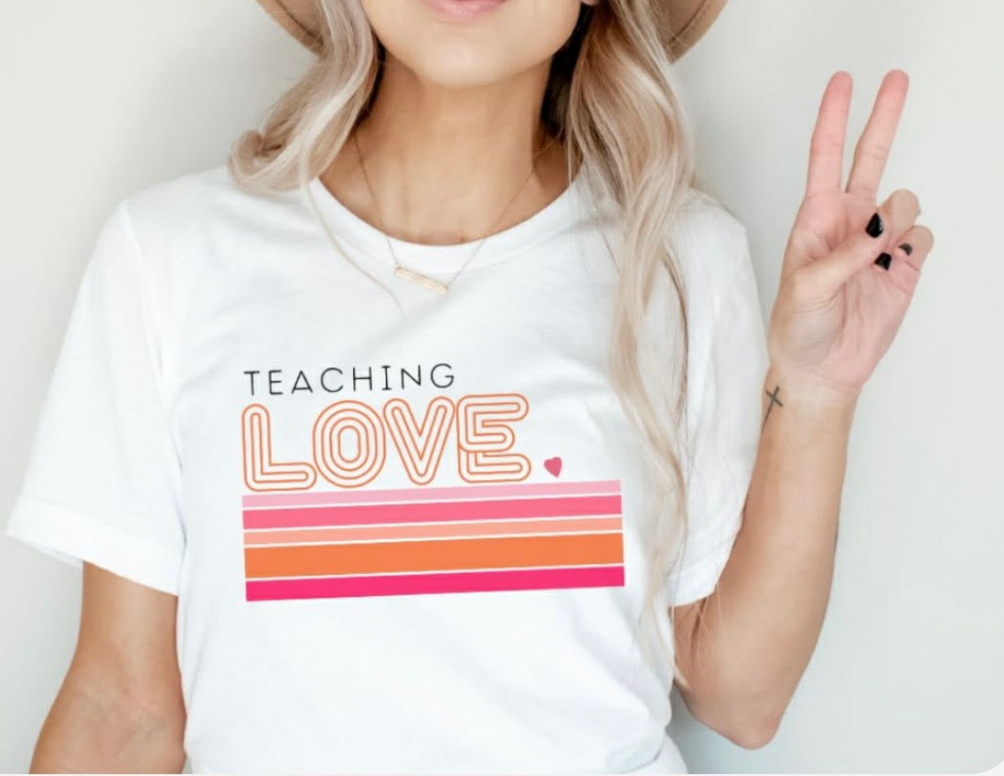 Retro Teaching LOVE Short Sleeve/Comfort Color/1717