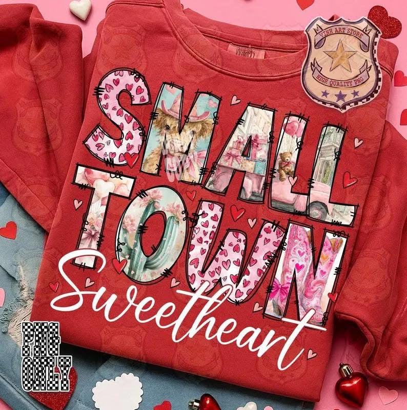 Small Town Sweetheart Sweatshirt/Gildan/18000