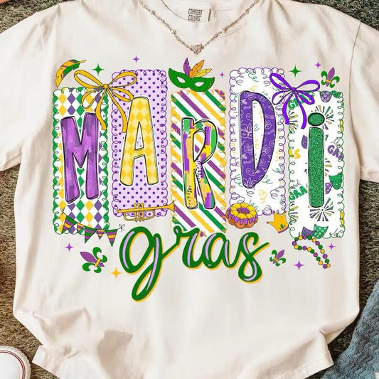 Preppy Mardi Gras Short Sleeve/Bella/3001