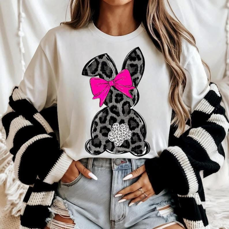 YOUTH Leopard Bunny Short Sleeve / Comfort Color / 9018