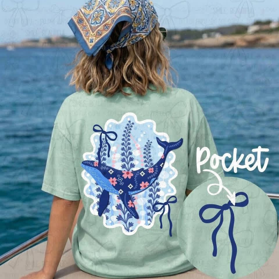 Whimsical Whale Short Sleeve/Comfort Color/1717