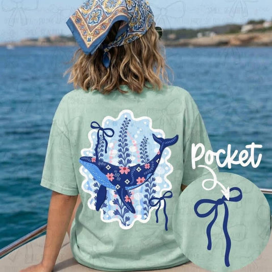 Whimsical Whale Short Sleeve/Comfort Color/1717