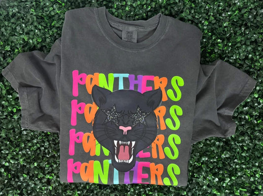 Youth Neon Panther Comfort Color Short Sleeve 9018