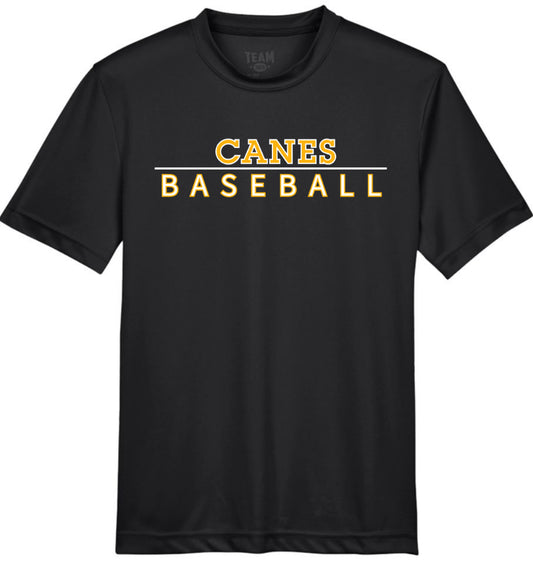 Canes Baseball Stacked Short Sleeve/Team 365/TT11