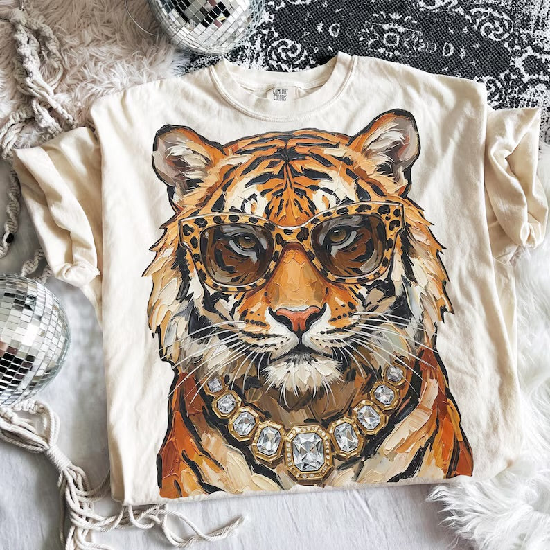 Glam Tiger Short Sleeve/Comfort Color/1717