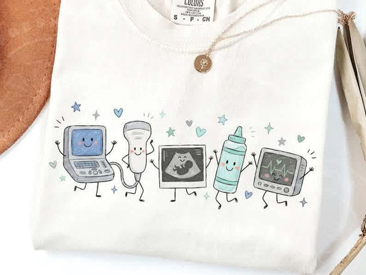 Occupation Doodle Character Short Sleeve/Comfort Color/1717