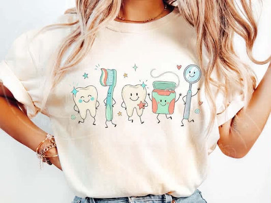 Occupation Doodle Character Short Sleeve/Comfort Color/1717