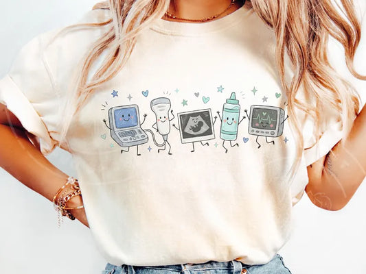 Occupation Doodle Character Short Sleeve/Comfort Color/1717
