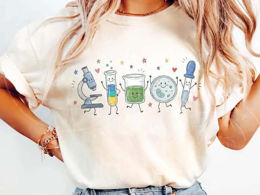 Occupation Doodle Character Short Sleeve/Comfort Color/1717