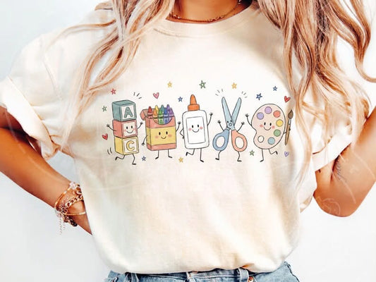 Occupation Doodle Character Short Sleeve/Comfort Color/1717