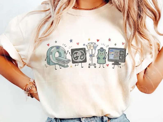 Occupation Doodle Character Short Sleeve/Comfort Color/1717
