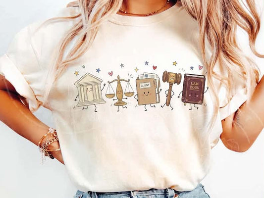 Occupation Doodle Character Short Sleeve/Comfort Color/1717