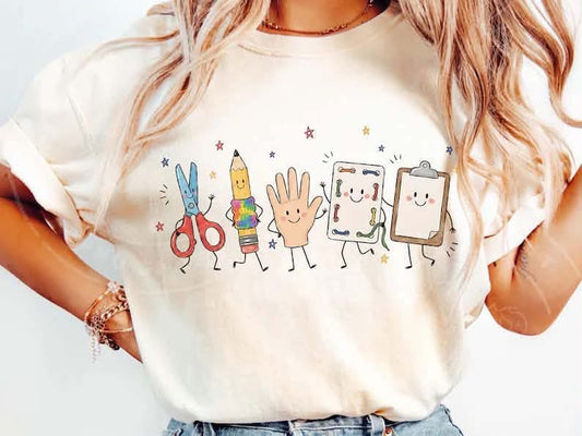 Occupation Doodle Character Short Sleeve/Comfort Color/1717