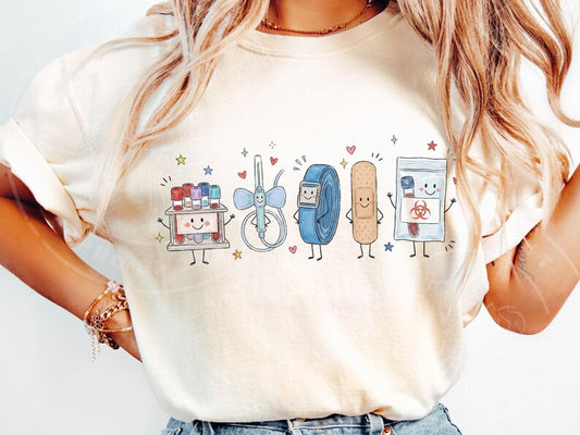 Occupation Doodle Character Short Sleeve/Comfort Color/1717