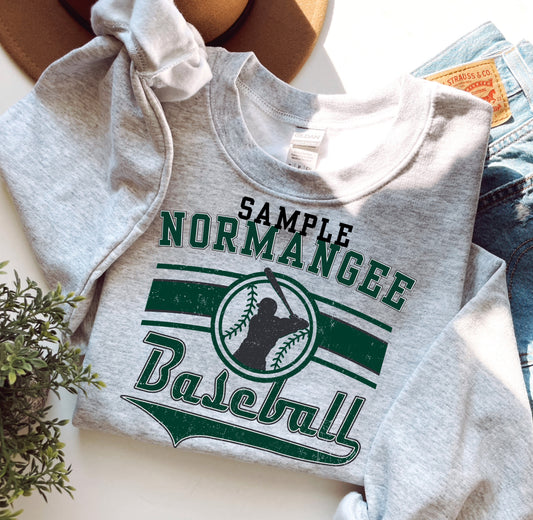 Vintage Normangee Baseball Gildan Sweatshirt 18000