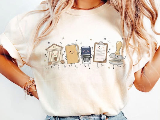 Occupation Doodle Character Short Sleeve/Comfort Color/1717