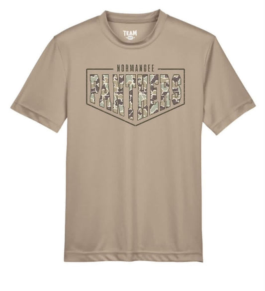 YOUTH Normangee Camo Panthers Short Sleeve/Team 365/TT11Y