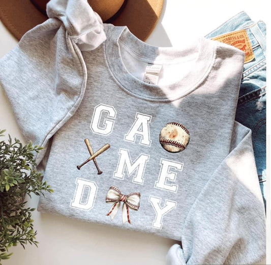 Baseball Game Day Coquette on Gildan Collection