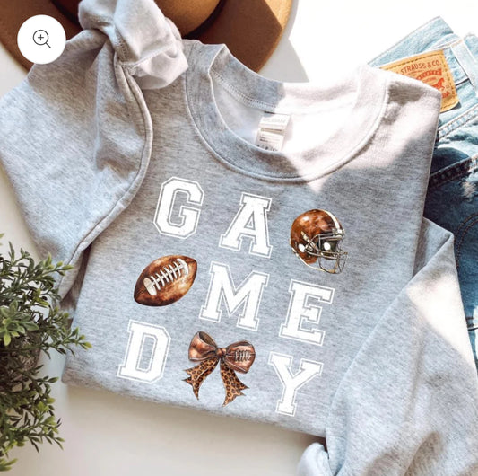 Football Game Day Coquette Gildan Sweatshirt 18000