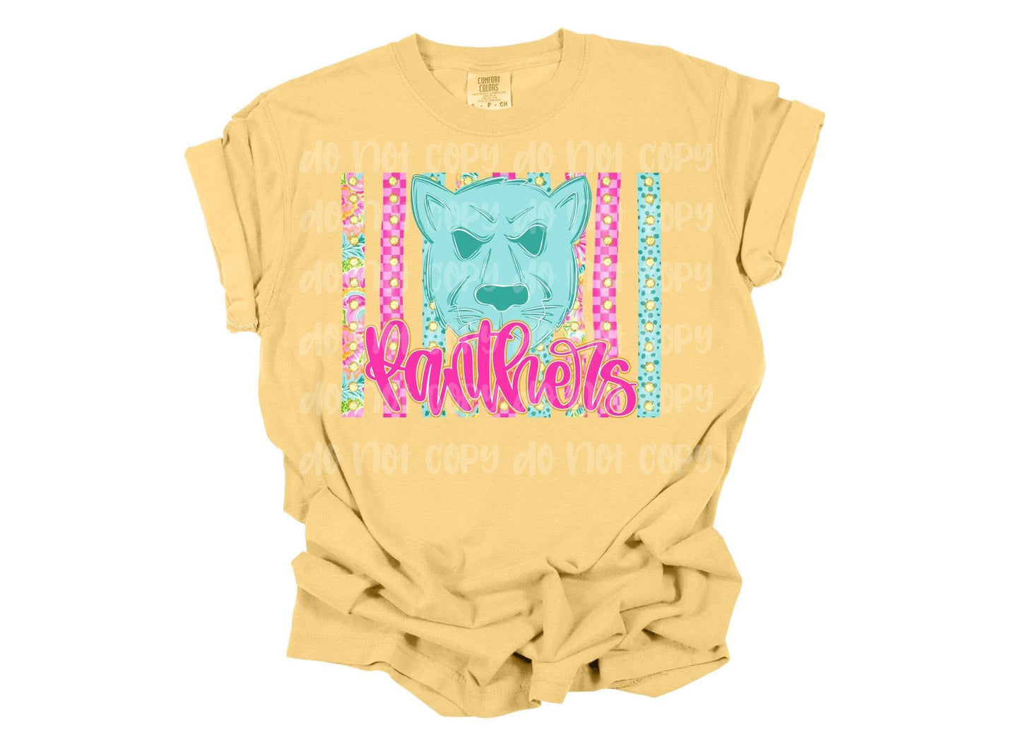 Panther Sherbet Doodle Short Sleeve/Comfort Color 1717