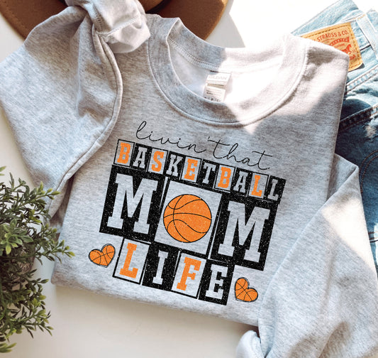 Livin' that Basketball Mom Life Softstyle Sweatshirt/Gildan/SF000