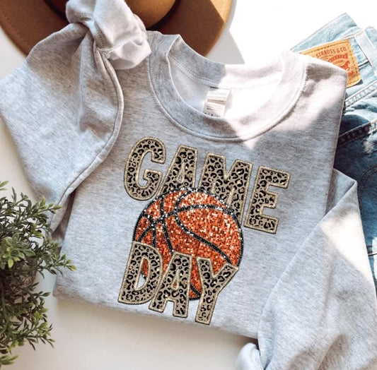 Basketball Game Day Gildan Sweatshirt 18000