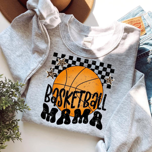 Basketball Mama Leopard Stars Life Gildan Sweatshirt 18000