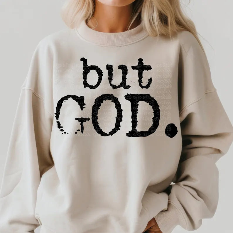 Typography Faith Based Gildan Sweatshirt 18000